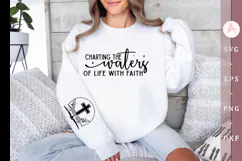 Charting the waters of life with faith Sleeve SVG Design Product Image 1