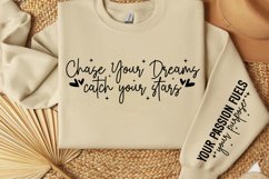 Chase your dreams catch your stars Sleeve SVG Design Product Image 2