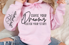 Chase your dreams catch your stars Sleeve Svg Design Product Image 2