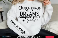 Chase Your Dreams Sleeve SVG, Motivational SVG Design Product Image 1