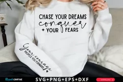 Chase Your Dreams Sleeve SVG, Motivational SVG Design Product Image 1
