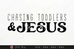Chasing Toddlers & Jesus SVG PNG | Boho Christian PNG Product Image 7