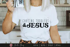 Chasing Toddlers & Jesus SVG PNG | Boho Christian PNG Product Image 8