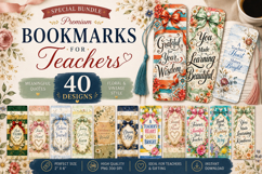 Teacher Bookmark Bundle Teacher appreciation bookmark Product Image 1
