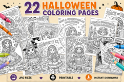 Halloween coloring pages bundle Classroom Halloween activity Product Image 1