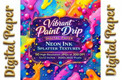 Neon Ink Splatter Textures Product Image 5