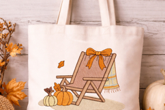 Fall Chair Embroidery Design Plaid Blanket Pumpkin Bow Leaf Product Image 5
