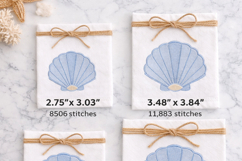 Scallop Shell Embroidery Design 4x4 Product Image 2
