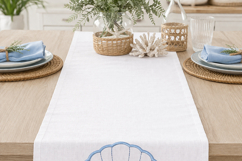 Minimal Scallop Shell Embroidery Design 4x4 Product Image 2