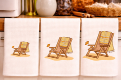 Plaid Chair Embroidery Design Cozy Fall Decor Rustic Autumn Product Image 2