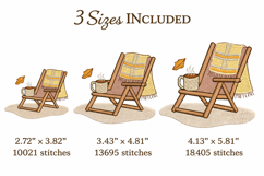 Plaid Chair Coffee Mug Embroidery Design Cozy Fall Decor Product Image 2