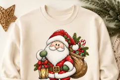 Whimsical Christmas Clipart PNG Santa, Penguin, Gingerbread Product Image 2