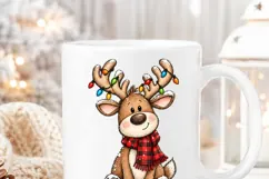 Whimsical Christmas Clipart PNG Gnome, Reindeer, Christmas Product Image 4