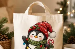 Whimsical Christmas Clipart PNG Santa, Penguin, Gingerbread Product Image 3