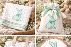 Easter Bunny, Chinoiserie Rabbit, 4x4 Machine Embroidery Product Image 4