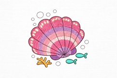 Seashell Embroidery Design, 4x4 hoop Product Image 1