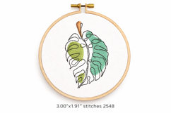 Monstera &amp; Rose Embroidery Designs Bundle 4x4 Hoop, Botanica Product Image 5