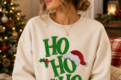 HO HO HO Santa, Christmas Machine Embroidery Design Product Image 4