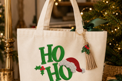 HO HO HO Santa, Christmas Machine Embroidery Design Product Image 3