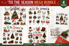 Tis The Season Christmas Sublimation PNG|4 Christmas png Product Image 1