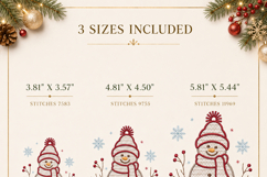Snowman machine embroidery file Product Image 2
