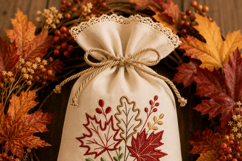 Fall Leaves Bouquet Machine Embroidery Design Autumn Leaf Product Image 3