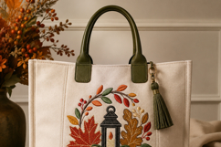 Fall Wreath Lantern Machine Embroidery Design Autumn Leaf Product Image 8