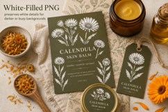 Calendula Photoshop &amp; Affinity Brushes Transparent PNGs Product Image 3