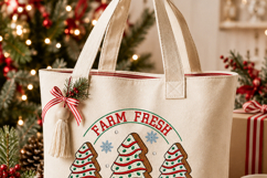 Farm Fresh Christmas Tree Embroidery Design Gingerbread Product Image 4