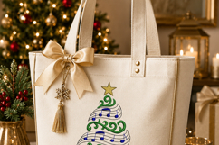 Christmas Tree with Music Notes Machine embroidery Product Image 7