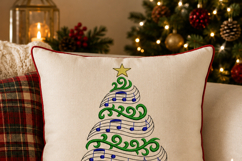 Christmas Tree with Music Notes Machine embroidery Product Image 5