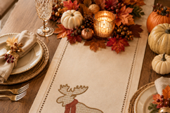 Moose in scarf Machine Embroidery Design Product Image 6