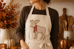 Moose in scarf Machine Embroidery Design Product Image 4