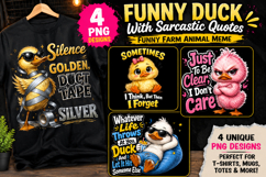 Funny Duck with Sarcastic Quotes, Funny Farm Animal Meme Product Image 1