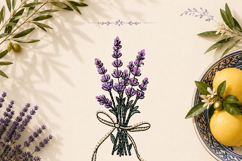 Lavender Bow Botanical Embroidery Designs Product Image 2