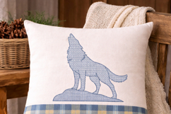 Wolf Embroidery Design, Woodland Animal Product Image 6