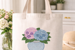 Hydrangea Vase Embroidery Design, Chinoiserie Floral Product Image 4