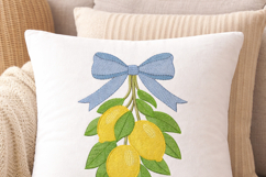 Lemon Bow Embroidery Design, Kitchen Decor Product Image 5