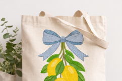 Lemon Bow Embroidery Design, Kitchen Decor Product Image 3