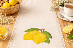 Lemon Embroidery Design, Citrus Fruit Machine Embroidery Product Image 4