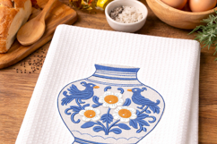 Chinoiserie Vase with Birds Embroidery Design Product Image 4
