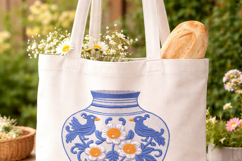 Chinoiserie Vase with Birds Embroidery Design Product Image 7