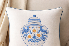 Chinoiserie Ginger Jar Embroidery Design Product Image 3