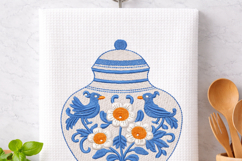 Chinoiserie Ginger Jar Embroidery Design Product Image 4
