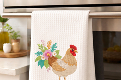 Farmhouse Chicken Embroidery Design Floral Hen Product Image 6