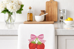 Strawberry and Bow Embroidery Design Product Image 2