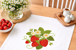 Strawberry Embroidery Design Floral Berry 4x4 Product Image 4