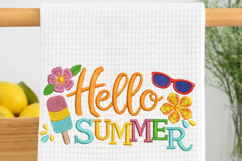 Hello Summer Embroidery Design, Popsicle Sunglasses, Product Image 6