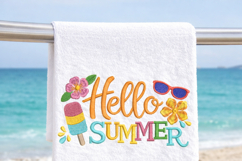Hello Summer Embroidery Design, Popsicle Sunglasses, Product Image 5