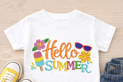 Hello Summer Embroidery Design, Popsicle Sunglasses, Product Image 4